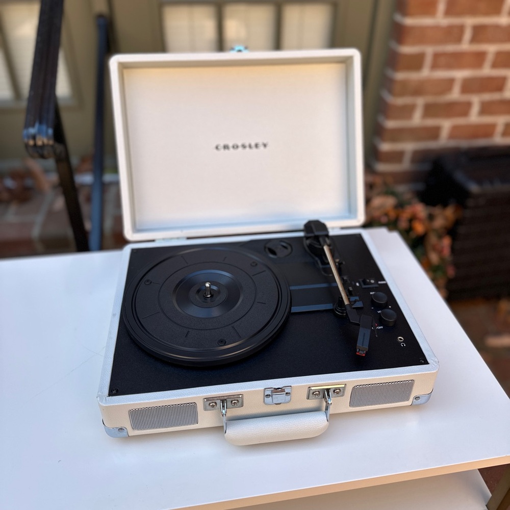 Gray Crosley Record Player